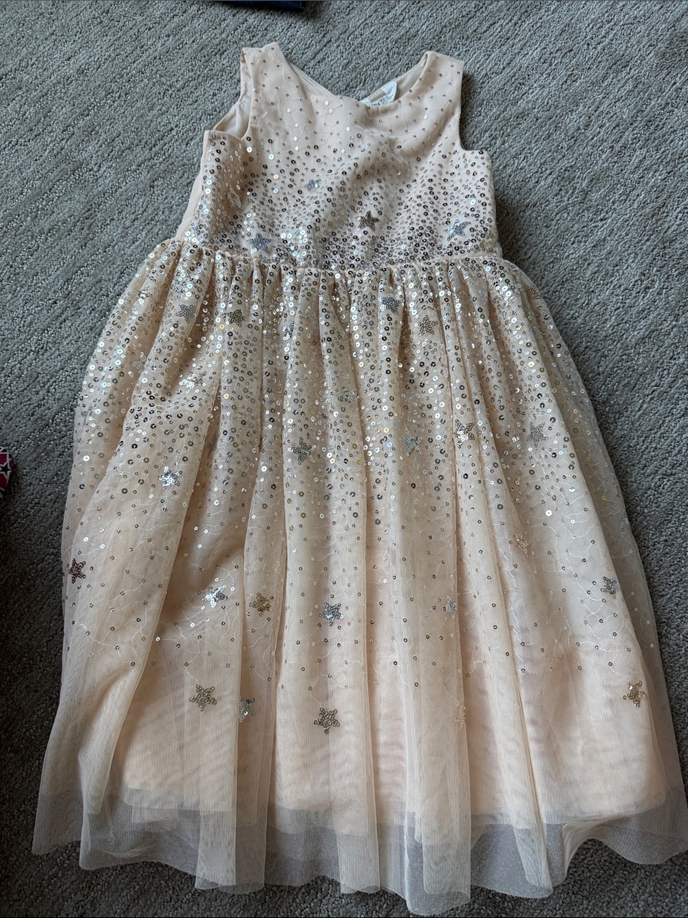 H&M Sequin Star Tulle Dress - Pink/Cream